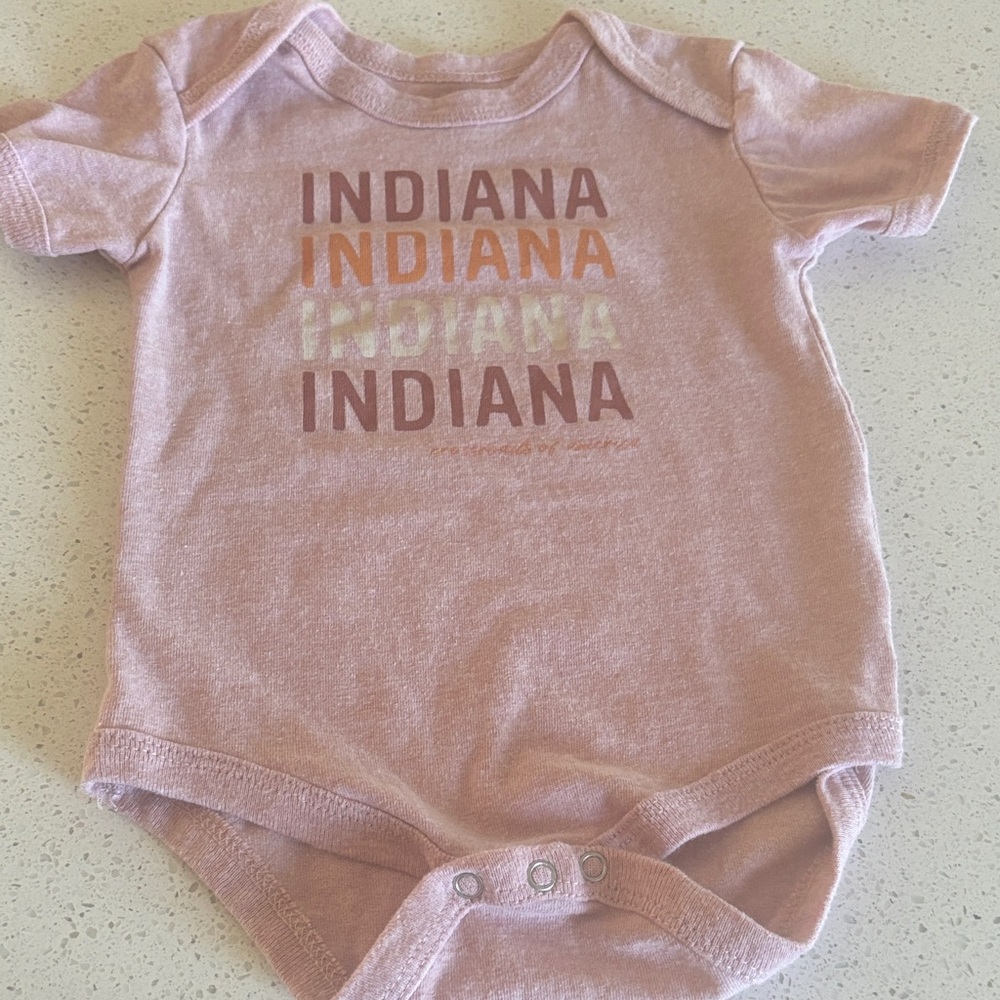 Indiana Graphic Baby Bodysuit - Pink
